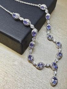 Tanzanite and Natural Zircon Necklace