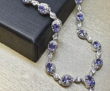 Tanzanite and Natural Zircon Necklace