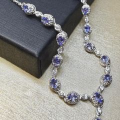 Tanzanite and Natural Zircon Necklace