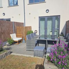 Garden rattan table with chairs