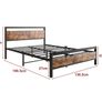 4ft6 Double Bed Frames with Wood Headboard Image 3
