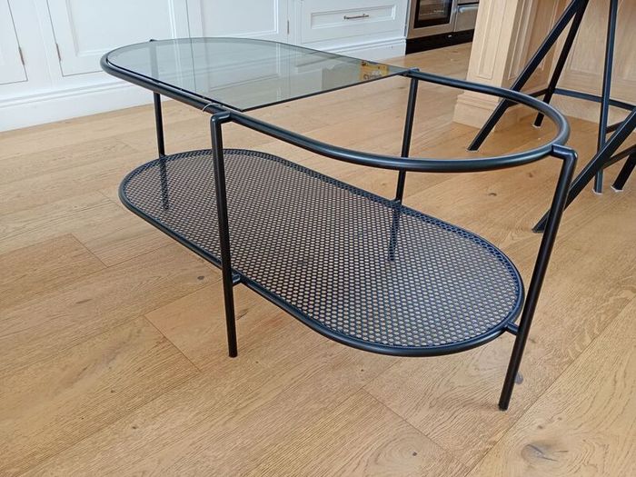 Black Coffee table with glass