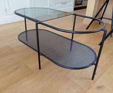 Black Coffee table with glass