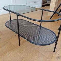 Black Coffee table with glass