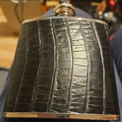 Leather and Stainless Steel Hip Flask