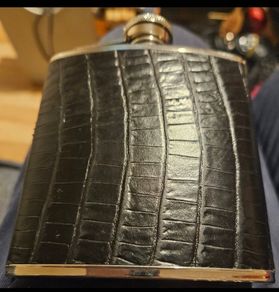 Leather and Stainless Steel Hip Flask