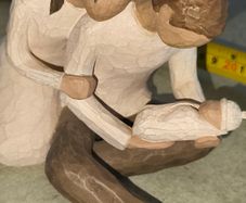Willow Tree New Life Figurine Susan Lordi Carved Wood Parents and Baby