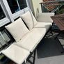 Polyrattan Garden Bench 4 in 1 with Reclining Function Weatherproof, adjustable Amrests Image 3