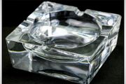 Large Mid Century Modernist JG Durand Franch Crystal Ashtray