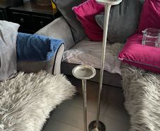 Meadows and Byrne candle stands silver