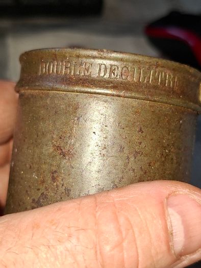Rare 13 Piece Lot of Antique Chavagnat Tin Measuring Demi-Litre from Paris, France, dating  approximately 1800s.