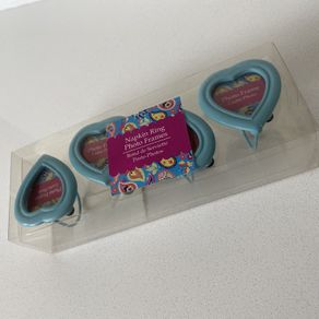 Napkin Rings with Photo Frames | Set of 4