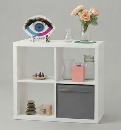 QUICK SALE (BARGAIN): IKEA White Cube Storage Shelves (Set of 2 Units) + Storage Bins | Excellent Condition - Collection D13