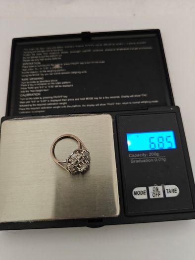 Vintage 18ct White Gold Tiered Cluster Cocktail Ring | 6.85g | Fully Hallmarked - Size M