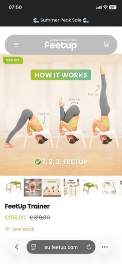 Feet up yoga stand
