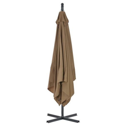 Cantilever Umbrella with Steel Pole 250x250 cm Taupe