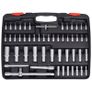 193 pcs 1/4" & 3/8" & 1/2" Drive Socket Bit Set with Ratchet Tool Set Image 4