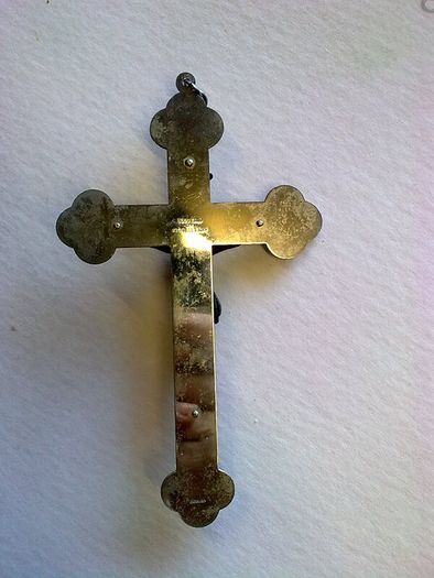 Old metal crucifix Souvenir of Mount Melleray Ireland Irish Co. Waterford