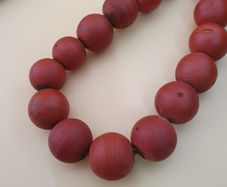 Vintage African Style White Dotted Glass Beads Strands Necklace