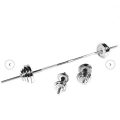 50kg Barbell and dumbell and adjustable bench press