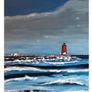 The Waves, Poolbeg Lighthouse, Dublin, A6 framed print by artist Helen Mathews Image 2