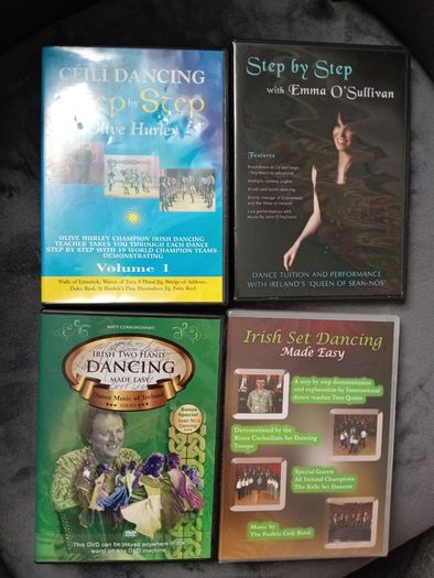 Irish Dancing DVD's and a book. 5 euro for all