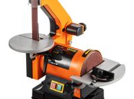 main image for ad Commercial belt sander Electric Belt Grinder Sander 5 Inch Electric Belt &amp; Disc Sander 300W Grinder Polisher 2950 RPM Variable Speed Metal Bench Sanding Machine Workshop Sanding Grinding Machine