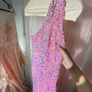 Pink Iridescent Sequin One-Shoulder Bodycon Dress Image 2