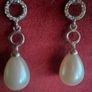 Imitation pearl teardrop earrings Image 6
