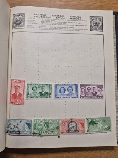 stamp album with stamps of the world