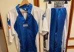 Kickboxing/Bushido uniform white/blue, 12-14 yrs approx.