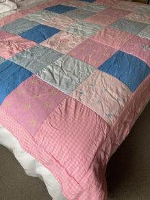 Patchwork quilted Single bed throw