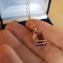 10 ct gold Amethyst and Diamonds pendant Image 4