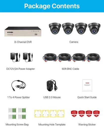 Cctv Kit Zosi 2 Mp