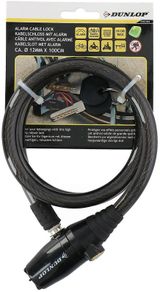 Dunlop Alarm Cable Lock 12x100cm - Bikes - Moped - Motorbikes