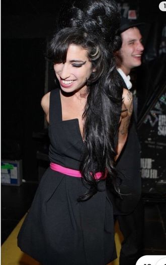 Diane von Furstenburg black/ pink  wrap dress ASO Amy Winehouse