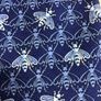 Designer silk tie in blues with bee pattern Image 4