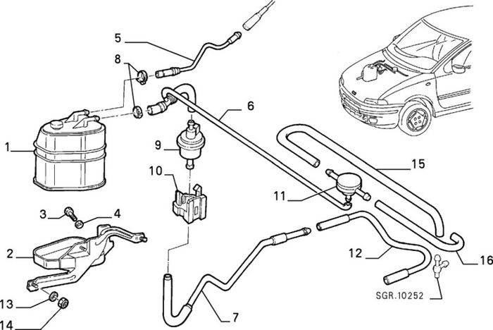 Fuel Vent Solenoid (Fiat Punto GT)