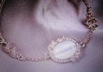 18K Rose Gold Filled simulated Opal & Diamonds Bracelet