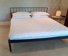 King size bed frame with Eve mattress