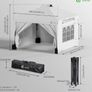 3m x 3m Pop Up Heavy Duty Gazebo with Sides, Central Lock System & 4 Weight Bags & Carry Bag, Marquee Garden Party Tent Outdoor, White Image 2
