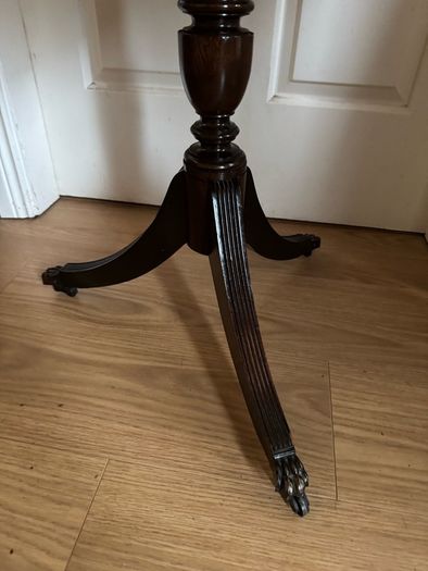 Vintage Leather-topped Drum Table
