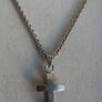 Vintage Sterling Silver 925 Cross Pendant Necklace L-10"  6,85g Image 5
