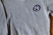 Grey striped Mock Layer Jumper