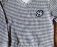 Grey striped Mock Layer Jumper