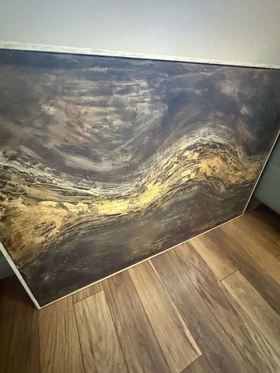Textured & Gold Art Piece