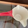 Retired 2019 Ikea Varmer Hot Chocolate Cocoa Two Spout Jug Pitcher Cream Red Handle Image 6