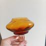 Vintage Italian Empoli Amber Glass Lidded Candy Dish / Apothecary Jar, dating to the 1960s or 1970s Image 4