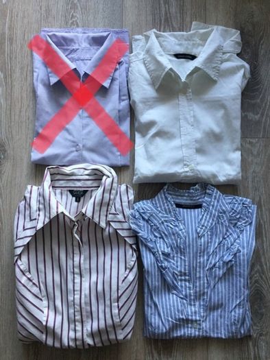 Woman's shirts tops short long 3/4 sleeves blouses size S size small