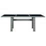 Garden Table Light Grey Poly Rattan and Tempered Glass Image 3